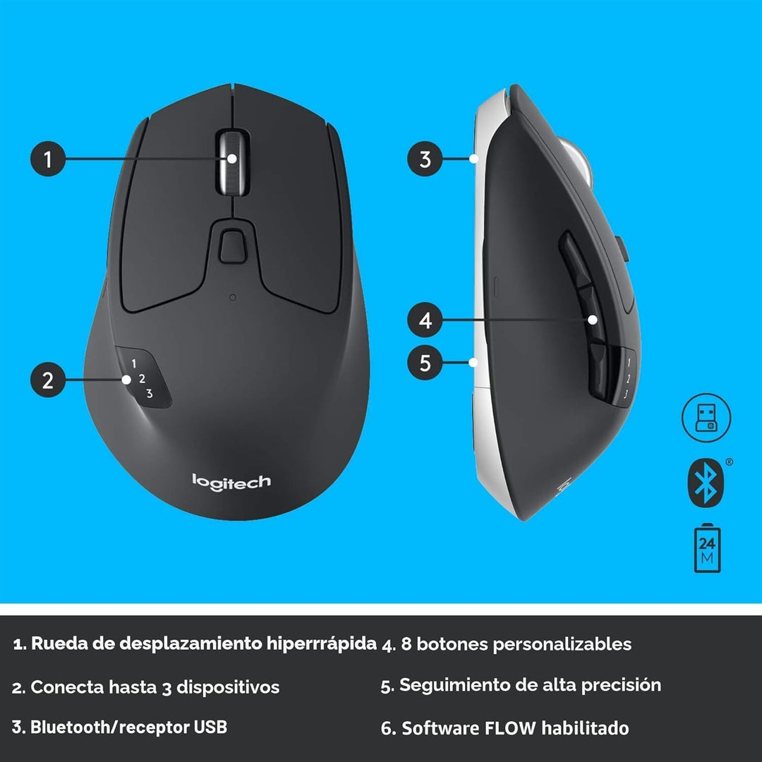 Logitech MK850 - Combo de teclado y ratón inalámbrico de rendimient...