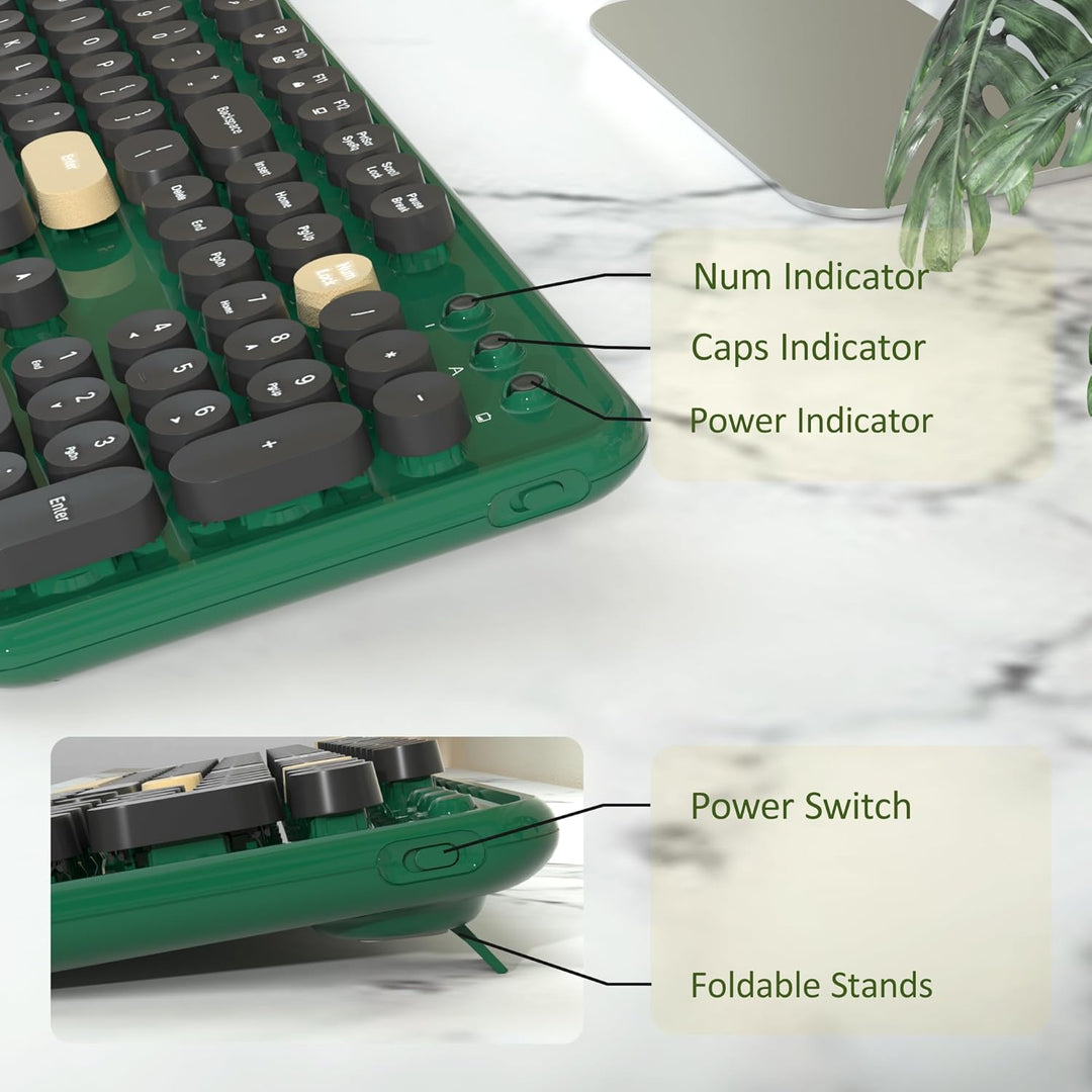 Combos de teclados de computadora inalámbricos coloridos, teclado r...