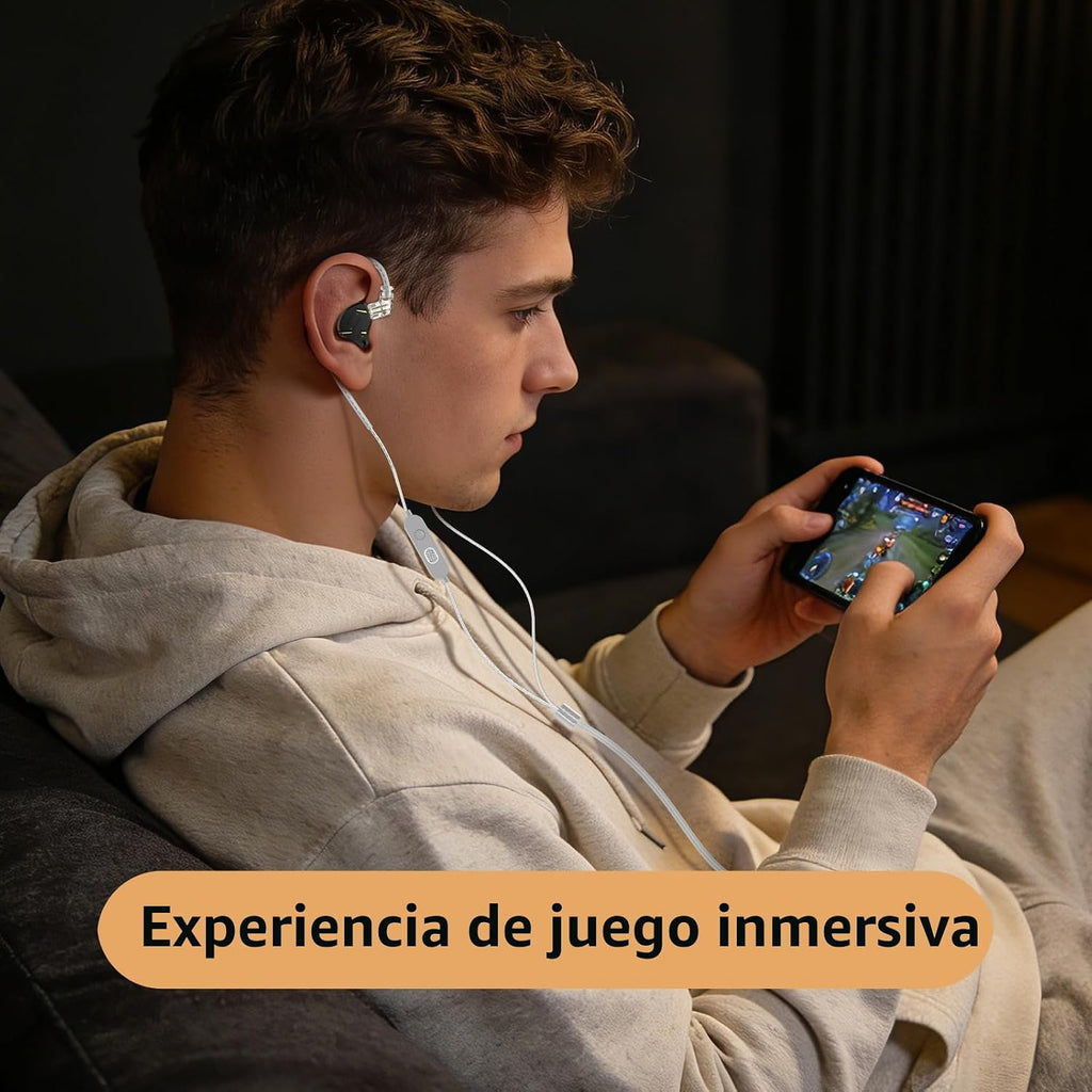 KZ ZST PRO X - Auriculares con monitor intrauditivo, 1BA 1DD híbrido con cable para juegos, sonido de graves profundos, HiFi IEM para juegos, música, video, cantante, músico, batería (sin micrófono