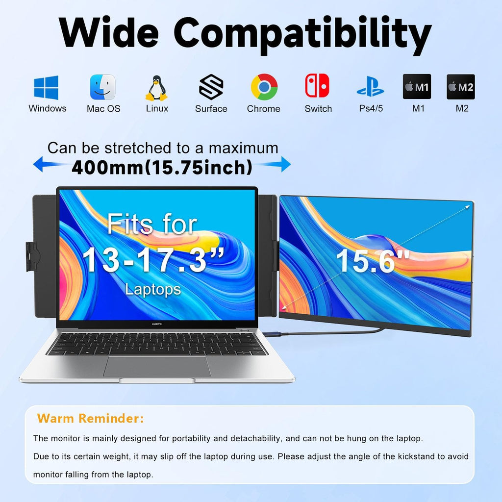 KEFEYA Extensor de pantalla para laptop, monitor portátil IPS FHD 1...