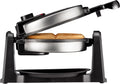 Chefman - Gofrera belga giratoria, plancha abatible de 180° con placas antiadherentes, temporizador ajustable, tapa con bloqueo y placa de goteo, almacenamiento que ahorra espacio, desayuno sin
