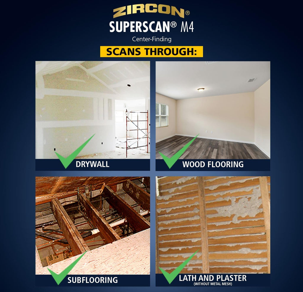 Zircon® SuperScan™ M4 Advanced Stud Finder con detección de metales y
