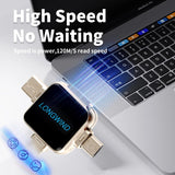 LONGWIND - Unidad flash USB 3.0 de alta velocidad de 512 GB, memori...