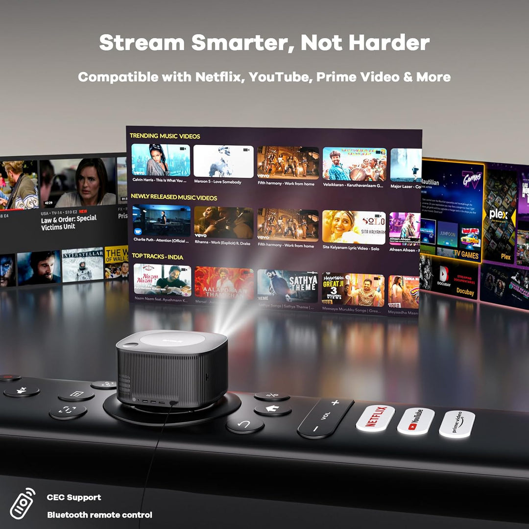 [Official Licensed Apps\/40W Dolby Audio]Projector with WiFi and Bl...