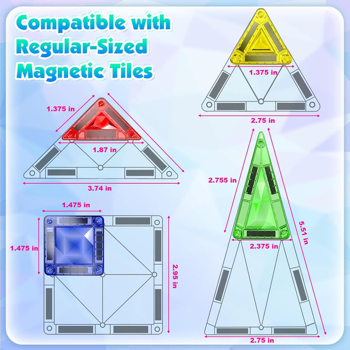 Mini azulejos magnéticos con textura de diamante con caja de hierro...