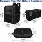 Apollo Walker Mochila transportadora de mascotas para gatos y perros grandes/pequeños, cachorros, características de seguridad y soporte de respaldo acolchado para viajes, senderismo, uso al aire