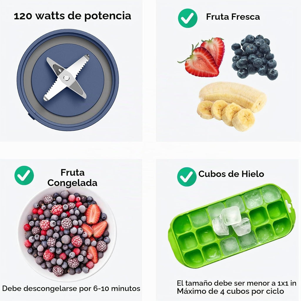 Batidora portátil de batidora, 18 oz personal, inalámbrico