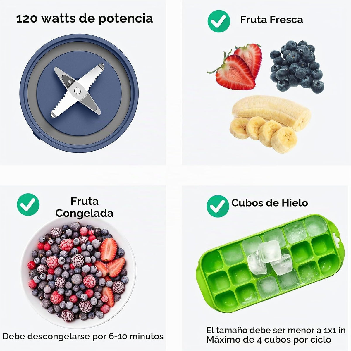 Batidora portátil de batidora, 18 oz personal, inalámbrico