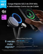 Estación de carga inalámbrica 3 en 1 Qi2.2 MagSafe compatible con 25 W de Anker Prime