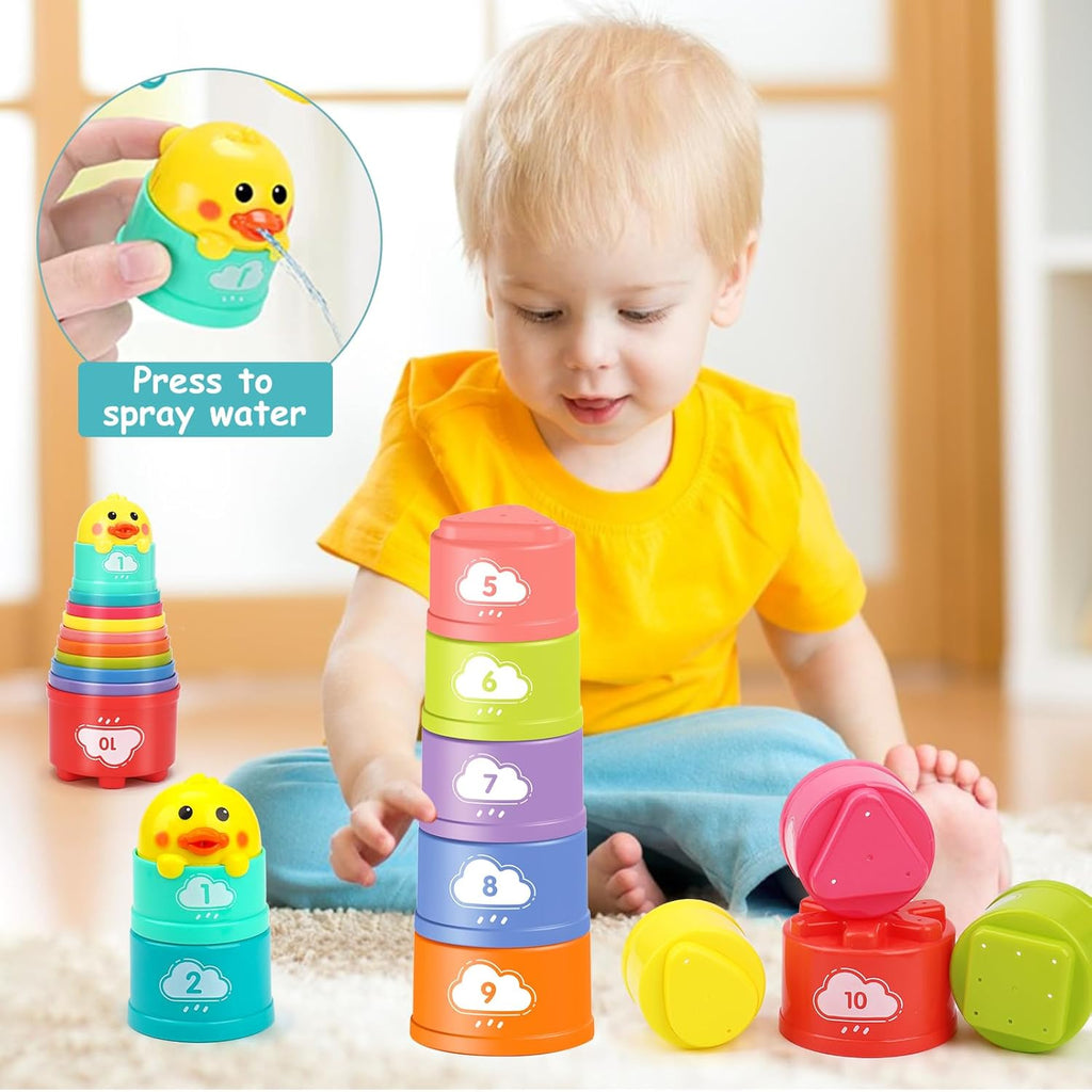 Montessori Toys - Juguetes apilables y tazas para niños pequeños