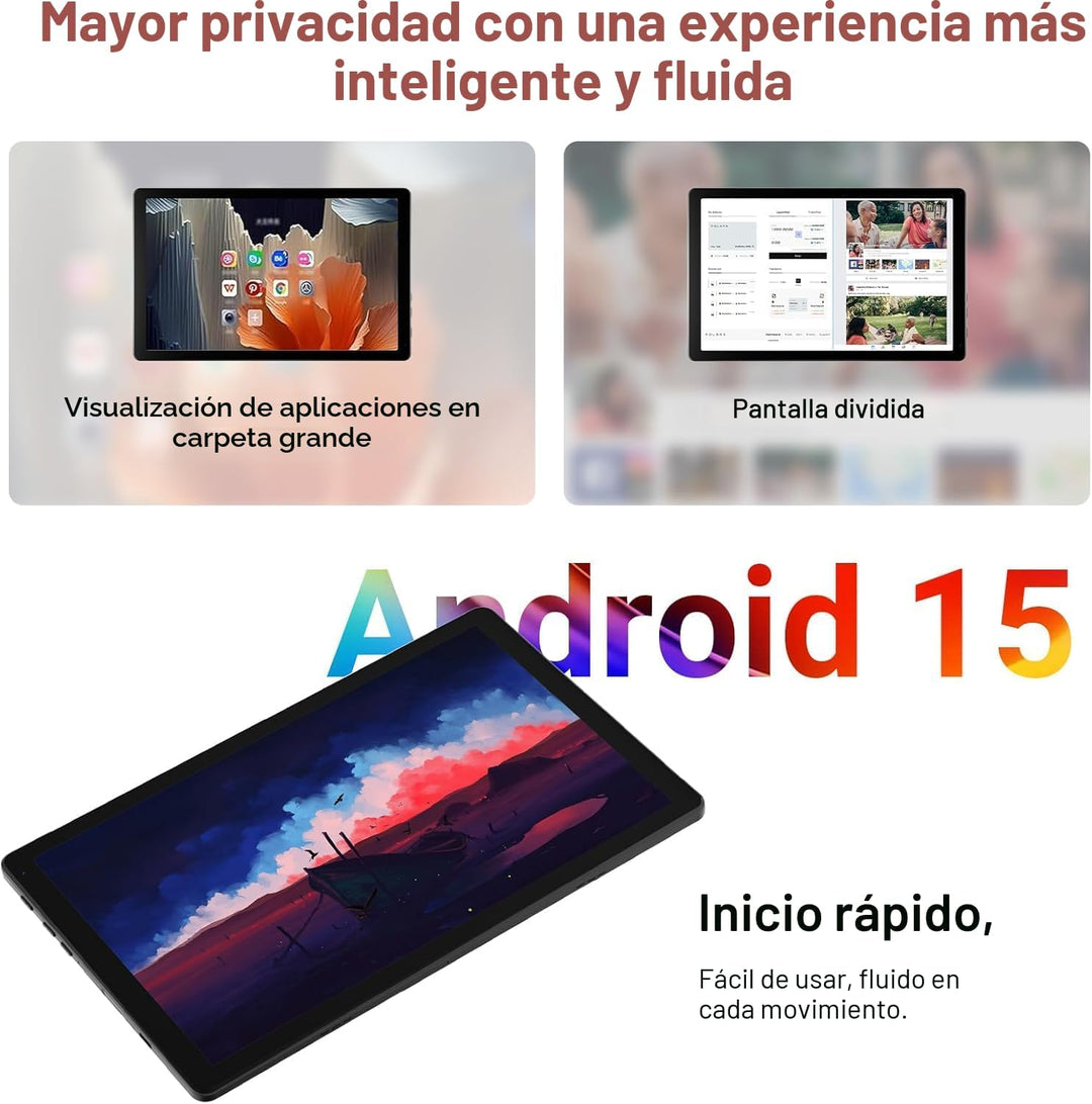 Tablet Android 15 de 10 pulgadas, 20 GB de RAM 64 GB ROM 1 TB expan...