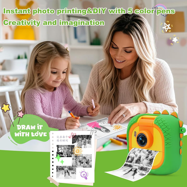 Cámara para niños con impresión instantánea para niñas y niños, 108...
