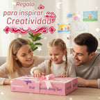 Juego de caballete de mesa para niños, kits de pintura de caballete de arte portátil