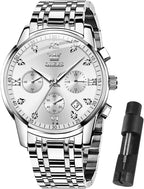 OLEVS Reloj multifunción para hombre, cronógrafo luminoso impermeable con