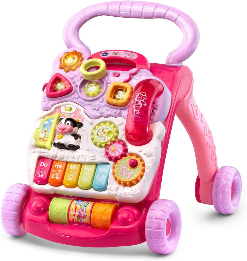 VTech Andador de aprendizaje Sit-to-Stand (embalaje sin frustración), color rosa