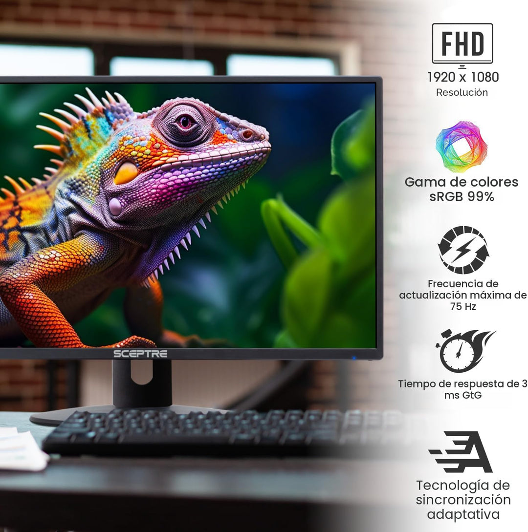 Sceptre - Monitor LED delgado Prime de 24 pulgadas, 1080p 99% sRGB...