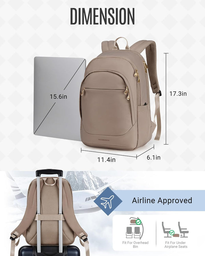 LIGHT FLIGHT - Mochila para laptop para mujeres, mochila de viaje p...