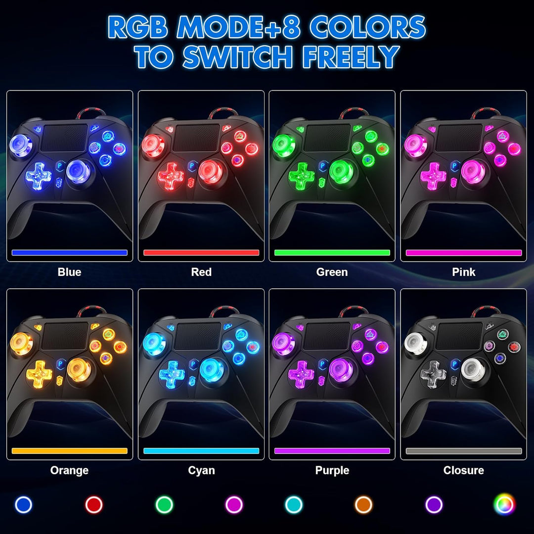 Compatible con controlador PS5, controlador con cable para PlayStat...