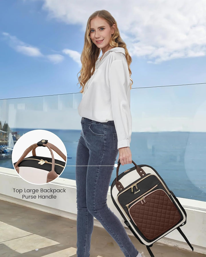 LOVEVOOK Mochila para computadora portátil para mujer, bolsa para l...