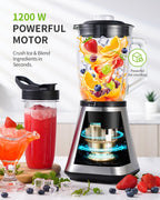 GDOR Batidora de batido para cocina, licuadora de vidrio de 1200 W con