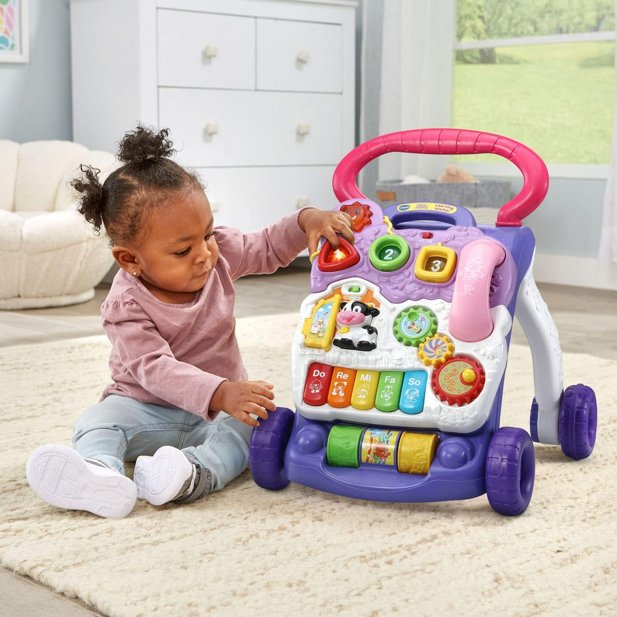 VTech Sit-To-Stand: andador de aprendizaje (embalaje sin frustración), color lavanda