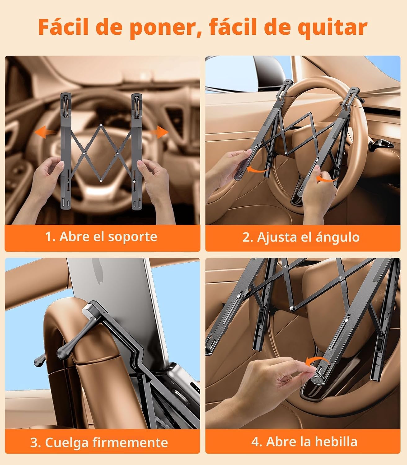 DICMKY Soporte de Montaje para Laptop de Coche Bandeja Portador del...