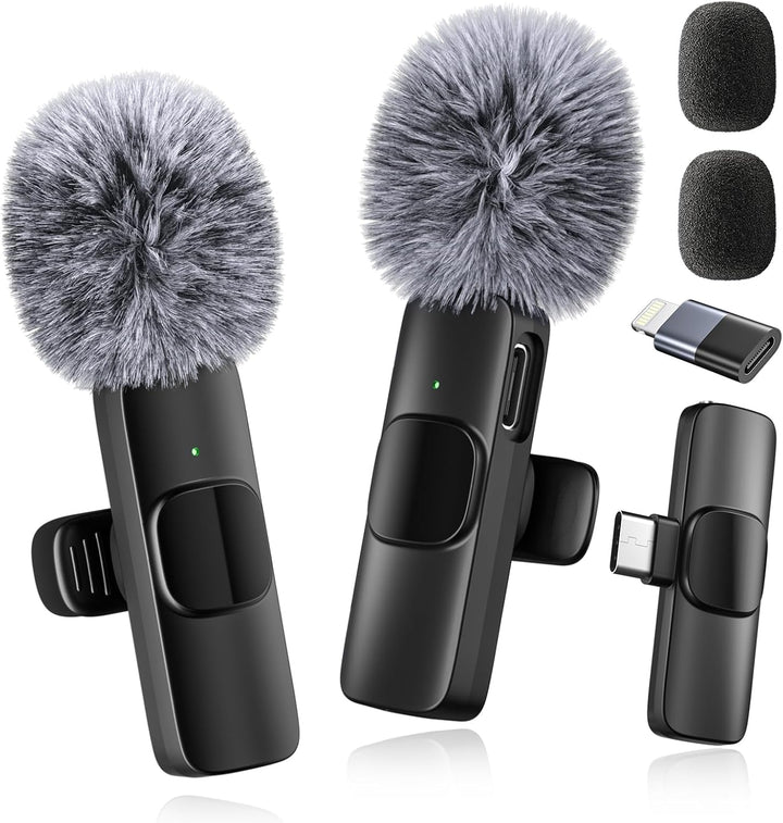 Micrófono inalámbrico profesional para iPhone, iPad, Android, micró...