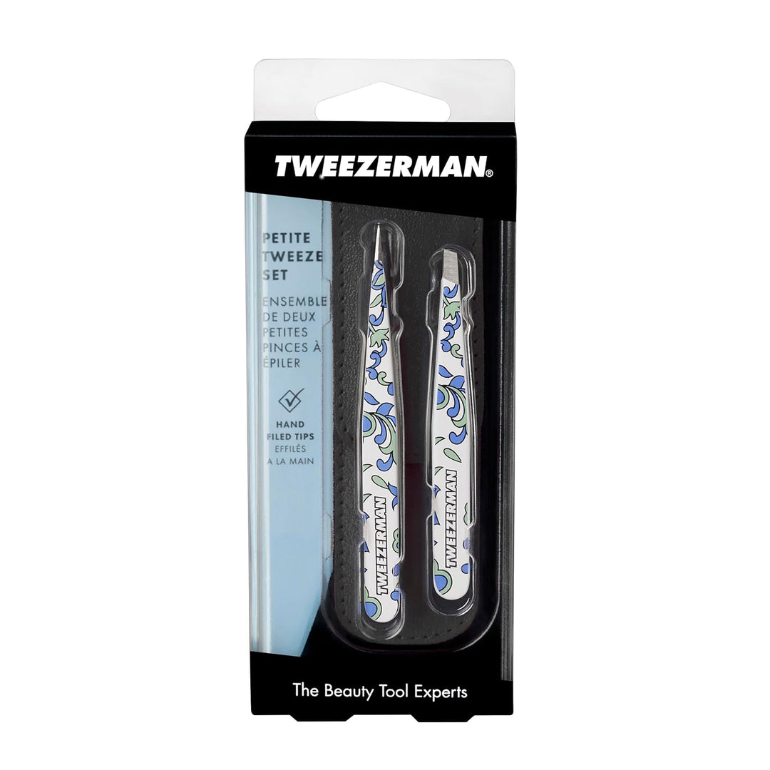 Tweezerman Juego de pinzas pequeñas Paisley con estuche