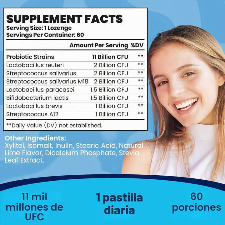 Probióticos orales para el mal aliento bucal para adultos 11 mil mi...