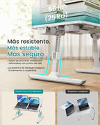 SONGMICS Escritorio para computadora portátil de cama, plegable, altura