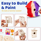 Neliblu - Kit de casa de pájaros para niños, 3 formas únicas y 2 tamaños
