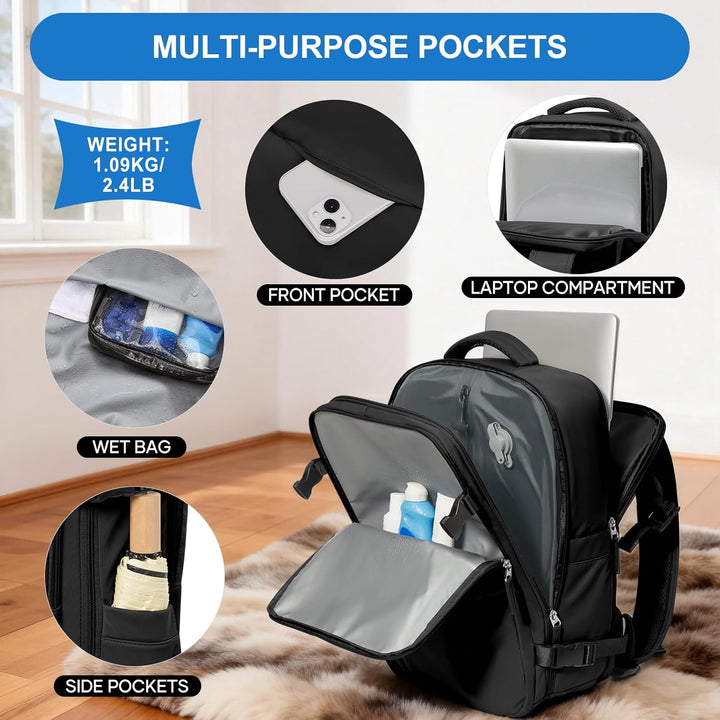 coowoz Mochila de mano para mujeres y hombres, mochila de viaje apr...