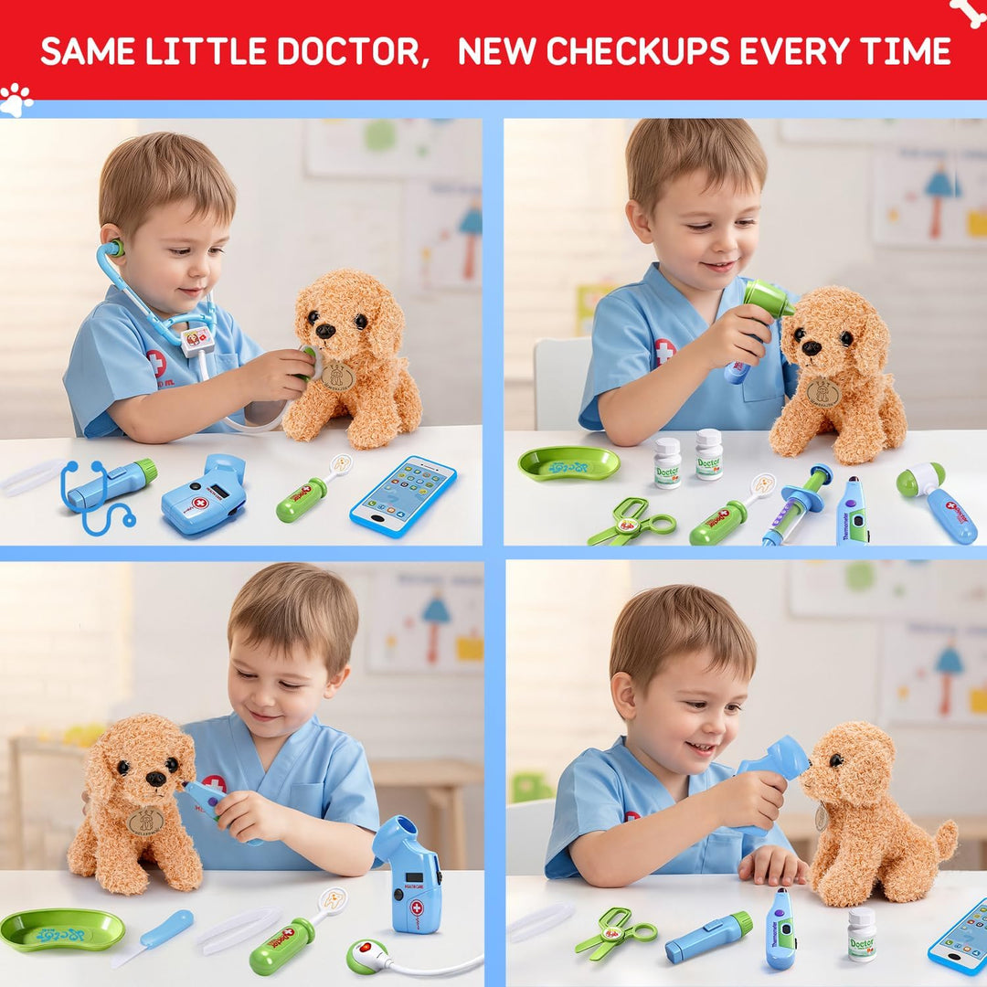 Meland Kit de médico de juguete para niños, juego de simulación con...