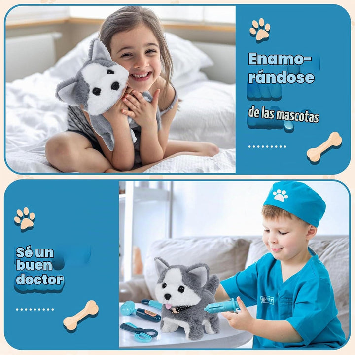 B Bascolor Juego de 22 juguetes para perros para niños, veterinario...