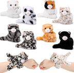 Liliful Paquete de 8 pulseras de peluche para niños, gatitos