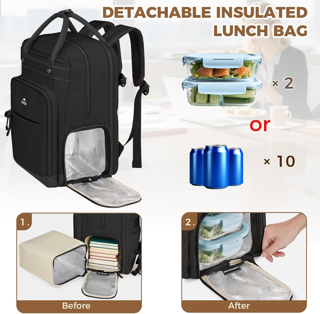 MATEIN Mochila para profesores con compartimento para el almuerzo,...
