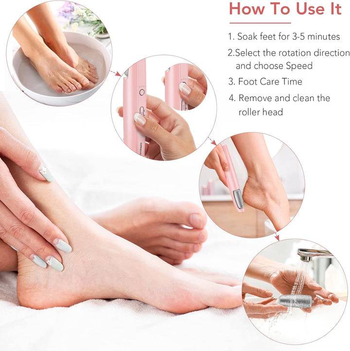 Removedor eléctrico de callos para pies, kit profesional de pedicur...