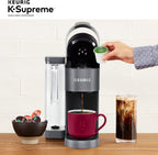 Keurig K-Supreme - Cafetera de cápsulas K-Cup de una sola porción, tecnología MultiStream, 4 tamaños de preparación, depósito extraíble de doble posición de 66 onzas, gris