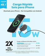 Anker Zolo MagSafe - Cargador inalámbrico compatible con Qi2 de 15 W de