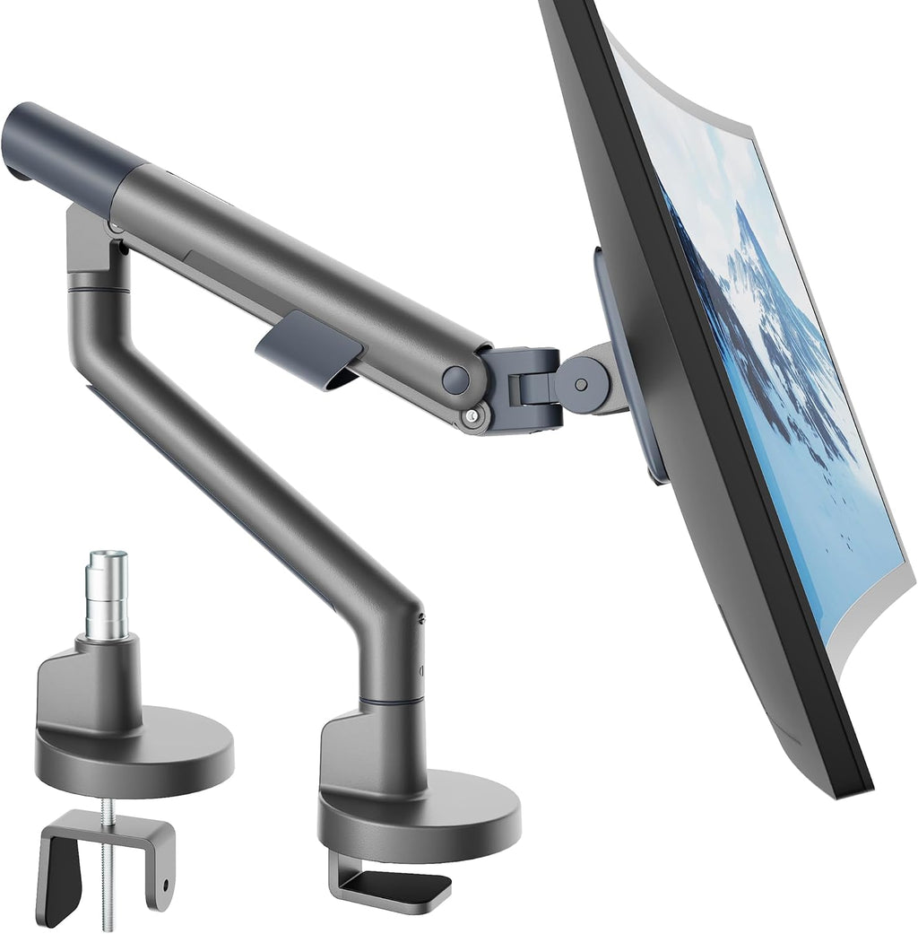 monTEK Brazo de monitor de aluminio para pantallas de 17-40", 26.4 libras