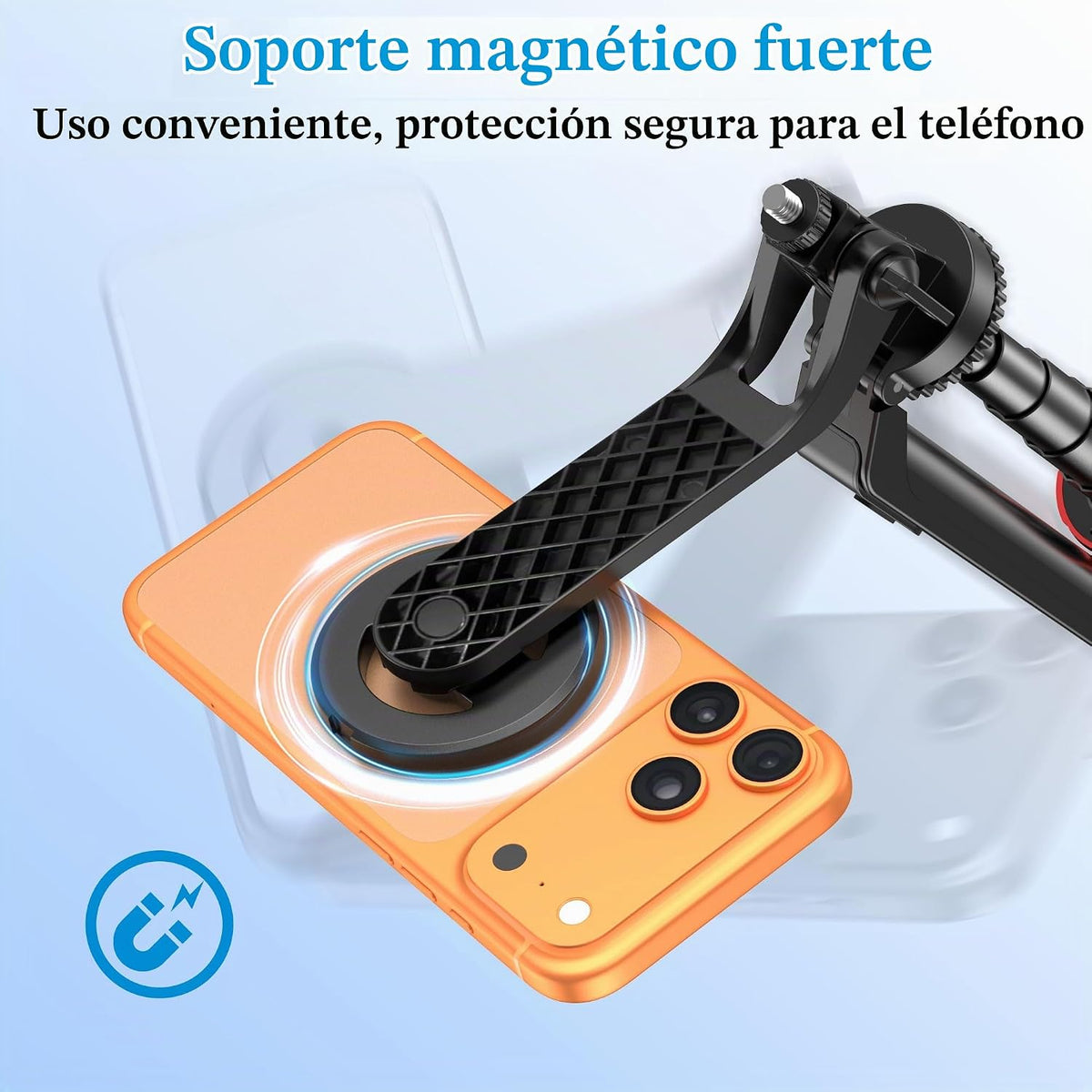 PlusAcc Trípode magnético para iPhone con control remoto recargable, 69"