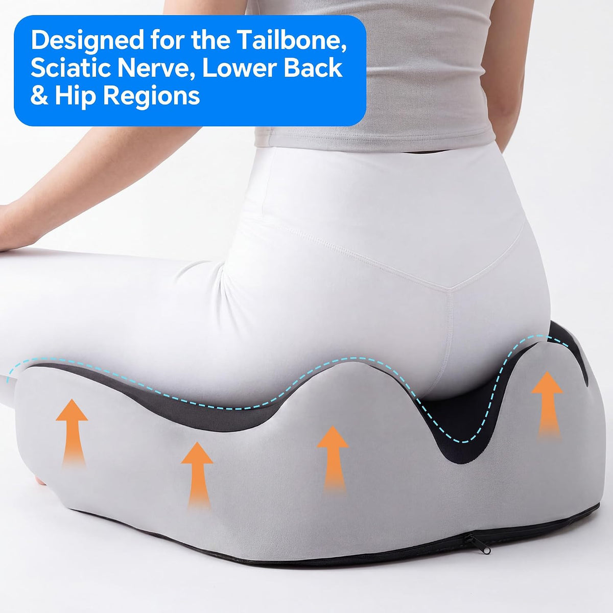 HOMBYS Cojín ergonómico para silla de juegos, cojín grueso de espuma viscoelástica con borde elevado para una presión prolongada al sentarse, cojín para silla de juego para hombres y mujeres