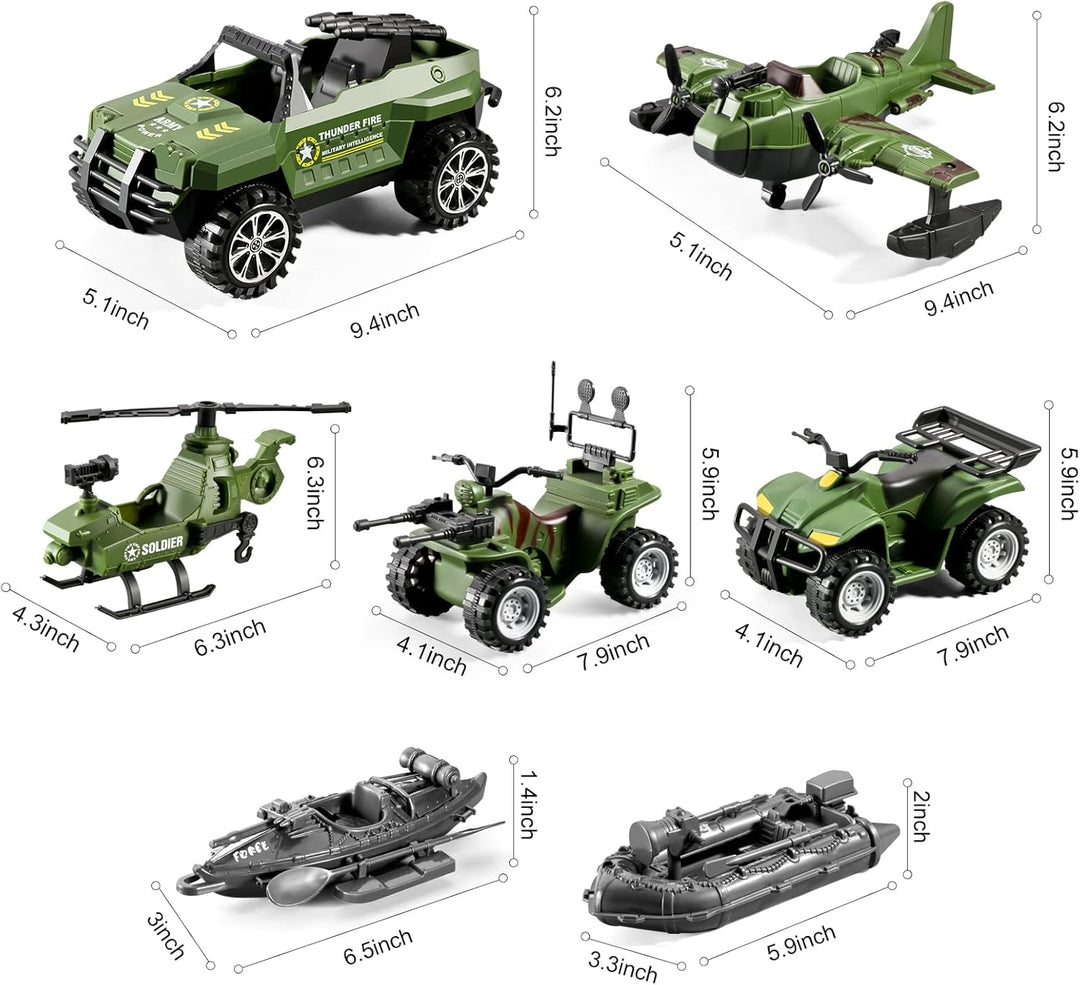 Conjunto de juguetes de hombres del ejército de 78 en 1 con camión...