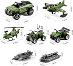 Juego de juguetes 78 en 1 para hombres del ejército con camión militar realista, B-(78 en 1)