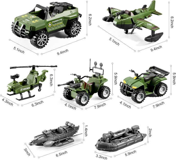 Conjunto de juguetes de hombres del ejército de 78 en 1 con camión...