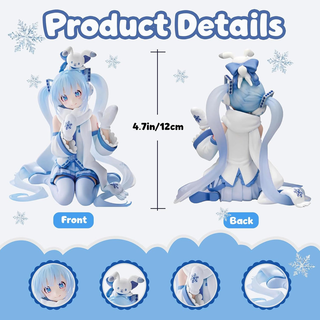 Juego de figuras de niña de estilo anime, 4 piezas de bonitas figuras de personajes sentados, figuras coleccionables de PVC de 5.1 a 5.9 pulgadas, decoración de escritorio para fanáticos y