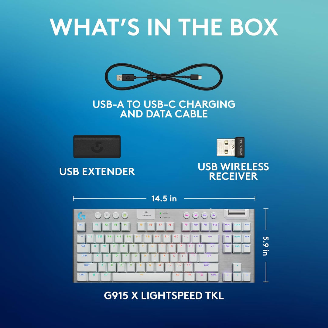 Logitech G 915 X Lightspeed TKL Teclado inalámbrico para juegos de...