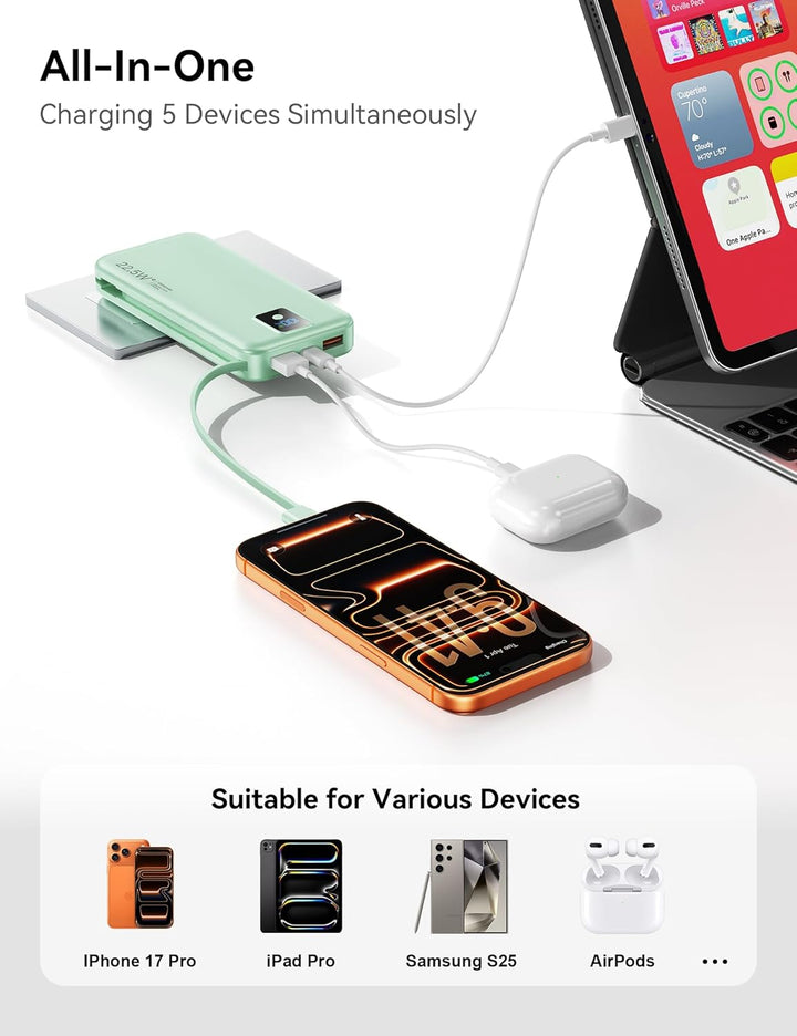Cargador portátil, cargador de batería de carga rápida de 12000 mAh...