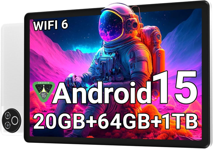 Tablet Android 15 de 10 pulgadas, 20 GB de RAM 64 GB ROM 1 TB expan...