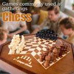 Juego de mesa de ajedrez de madera para 3 o 4 jugadores, juego de ajedrez, juego IQ, un tablero de ajedrez con posiciones marcadas de piezas de ajedrez, un regalo para entusiastas del ajedrez